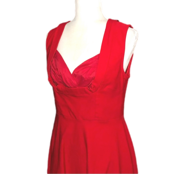 Red retro swing dress, NWOT - Picture 2 of 6